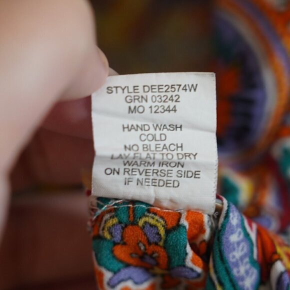 Fig and Flowers Anthropologie Womens White Rainbow Paisley Peasant Tunic Top 2X - Picture 11 of 11